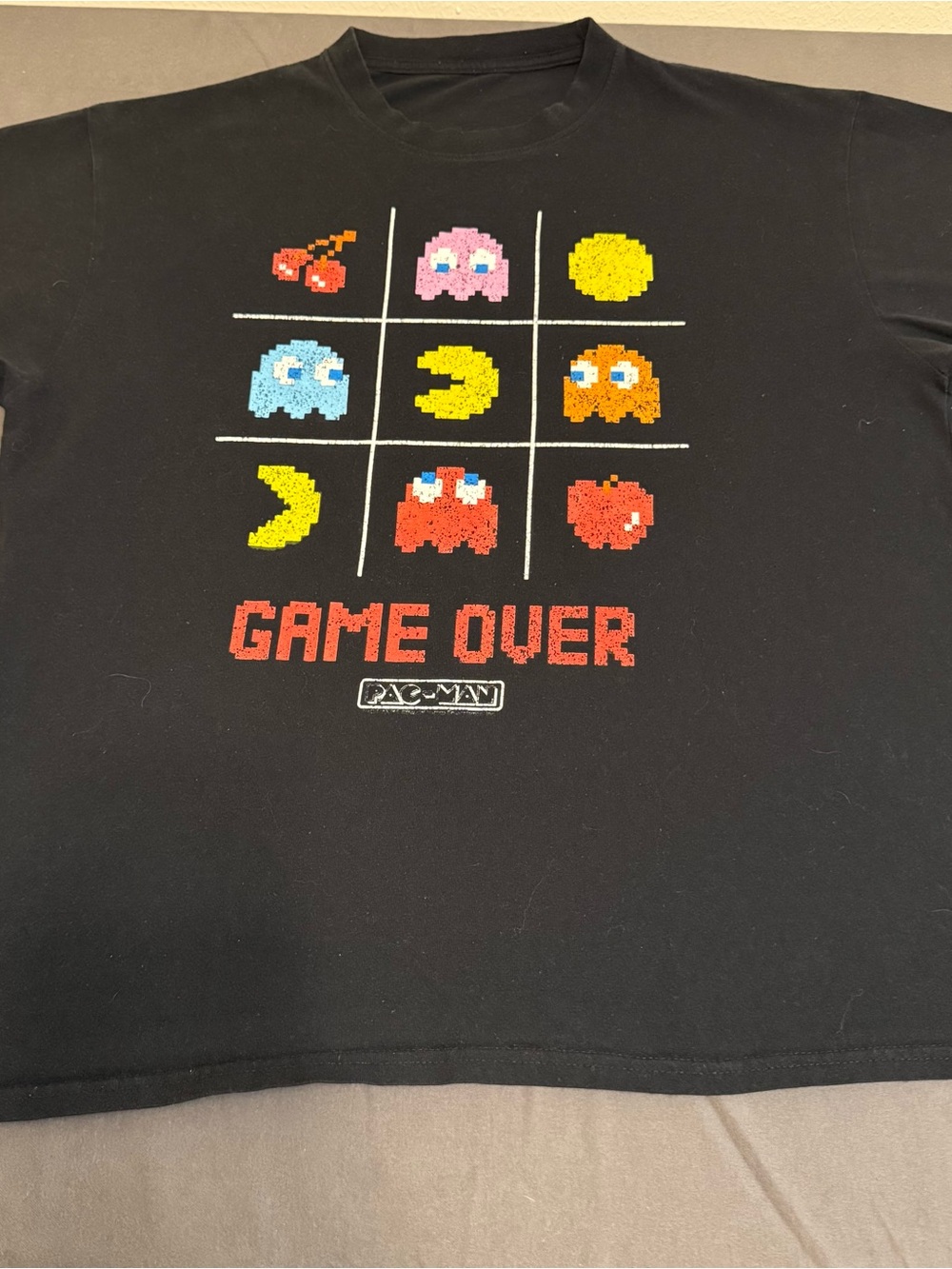 Black Graphic 'Game Over' Short Sleeve Tee